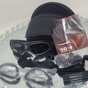 Wiley X SG-1 Shooting Tactical Safety Glasses Sun Goggles 2sets Lenses NEW ITALY